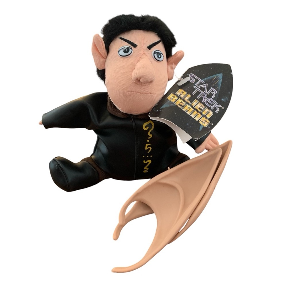 Vintage NWT Star Trek Vulcan Alien Beans Beanbag Plush with Vulcan Costume Ears